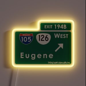 EXIT 194B Highway Sign RGB Neon Sign