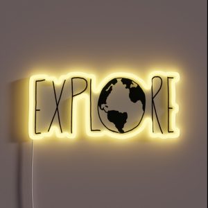 Explore The Globe RGB Neon Sign Explore The Globe RGB Neon Sign