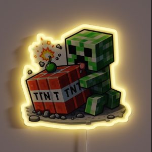 Explosive Creeper Adventure RGB Neon Sign