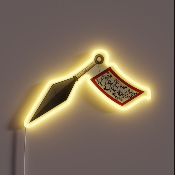 Explosive Scroll Kunai RGB Neon Sign