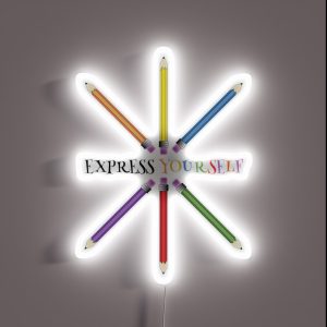 Express Yourself Be Yourself Pencils RGB Neon Sign Express Yourself Be Yourself Pencils RGB Neon Sign