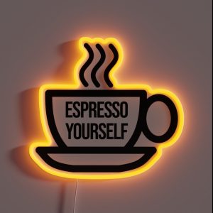 EXPRESS YOURSELF ESPRESSO RGB Neon Sign EXPRESS YOURSELF ESPRESSO RGB Neon Sign