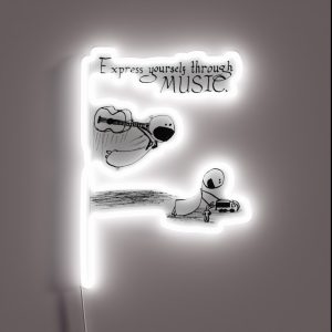 Express Yourself Through Music RGB Neon Sign Express Yourself Through Music RGB Neon Sign