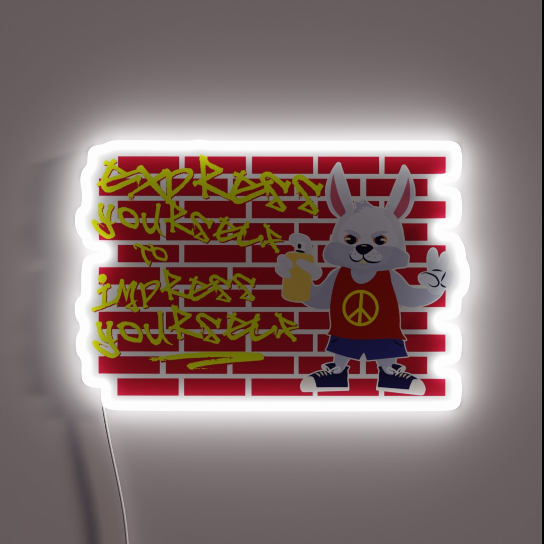 Express Yourself To Impress Yourself RGB Neon Sign Express Yourself To Impress Yourself RGB Neon Sign