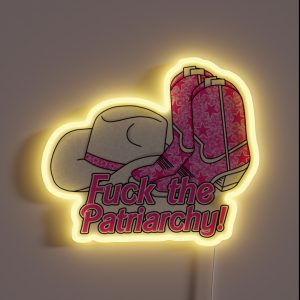 F The Patriarchy But Make It Barbie RGB Neon Sign F The Patriarchy But Make It Barbie RGB Neon Sign