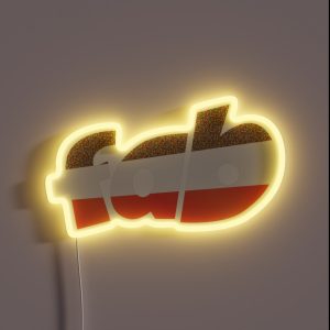 Fab Ice Lolly Word Art Graphic RGB Neon Sign Fab Ice Lolly Word Art Graphic RGB Neon Sign