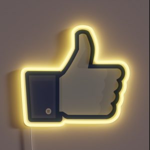 Facebook Like Button RGB Neon Sign