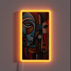 Faces Abstract Art RGB Neon Sign Faces Abstract Art RGB Neon Sign