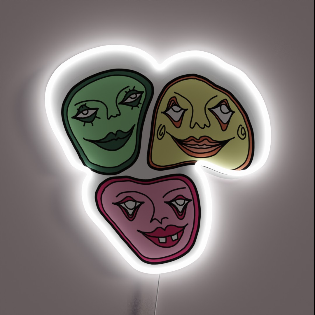 Faces Color RGB Neon Sign Faces Color RGB Neon Sign