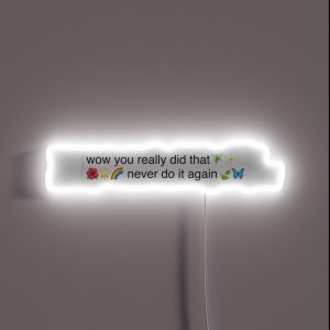 Fairy Emoji Insult Meme RGB Neon Sign Fairy Emoji Insult Meme RGB Neon Sign
