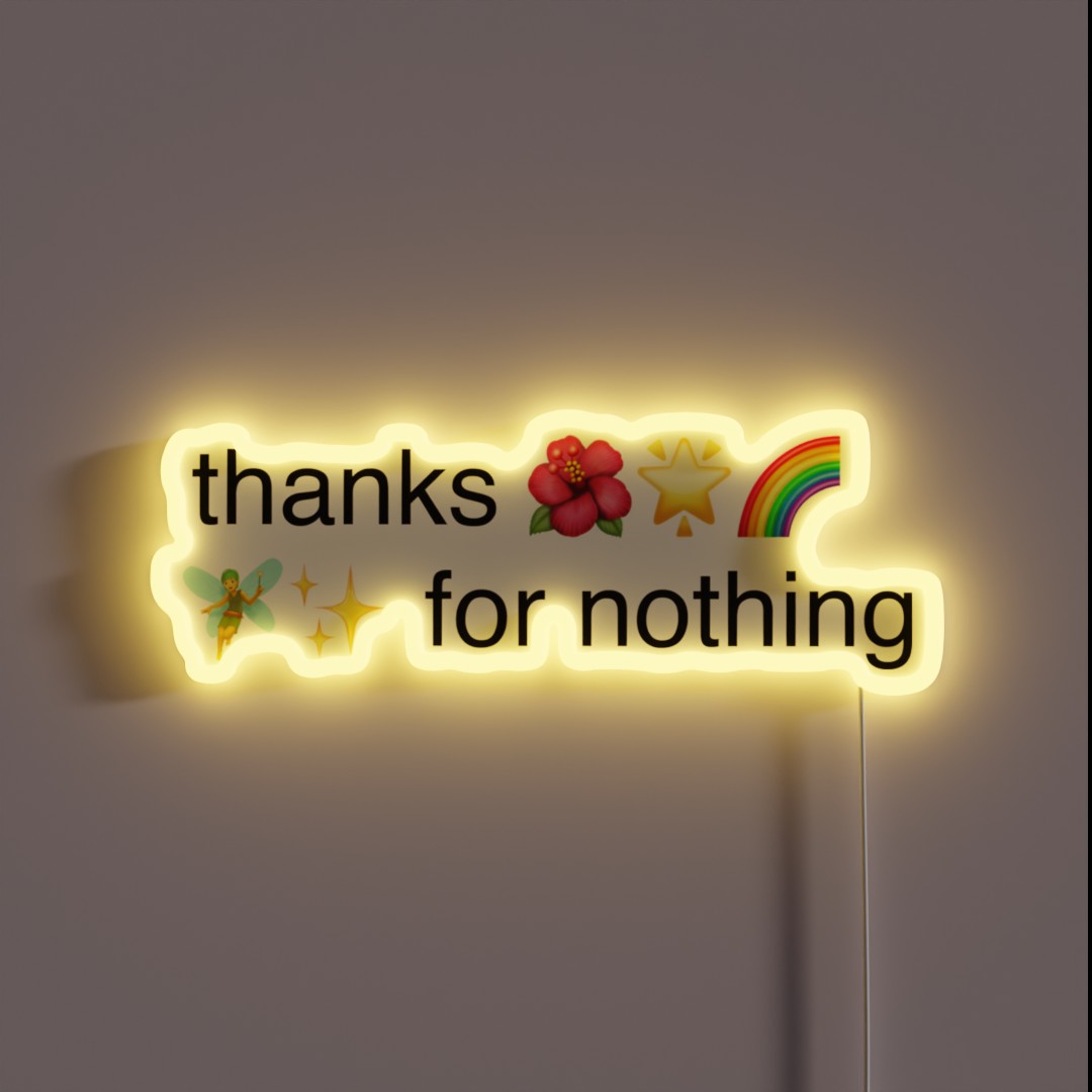 Fairy Emoji Insult Meme RGB Neon Sign Fairy Emoji Insult Meme RGB Neon Sign
