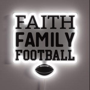 Faith Family Football RGB Neon Sign Faith Family Football RGB Neon Sign