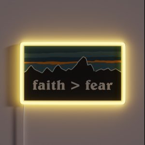 Faith Fear RGB Neon Sign
