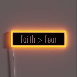 Faith Fear RGB Neon Sign