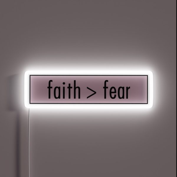 Faith Fear RGB Neon Sign