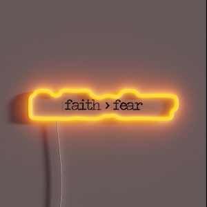 Faith Is Greater Than Fear RGB Neon Sign