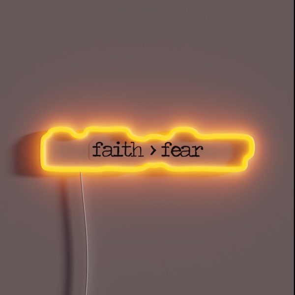 Faith Is Greater Than Fear RGB Neon Sign