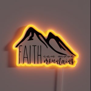 Faith Move Mountains RGB Neon Sign Faith Move Mountains RGB Neon Sign