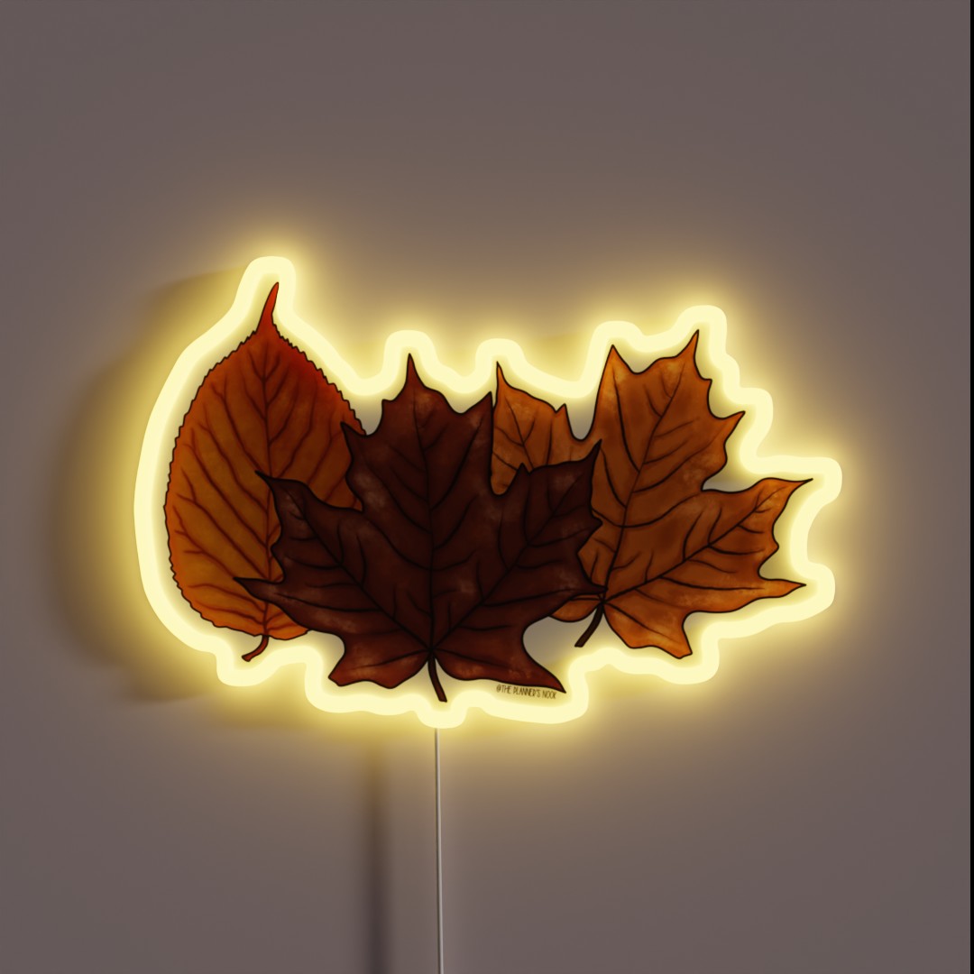 Fall Autumn Leaves RGB Neon Sign Fall Autumn Leaves RGB Neon Sign