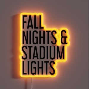 Fall Nights And Stadium Lights RGB Neon Sign