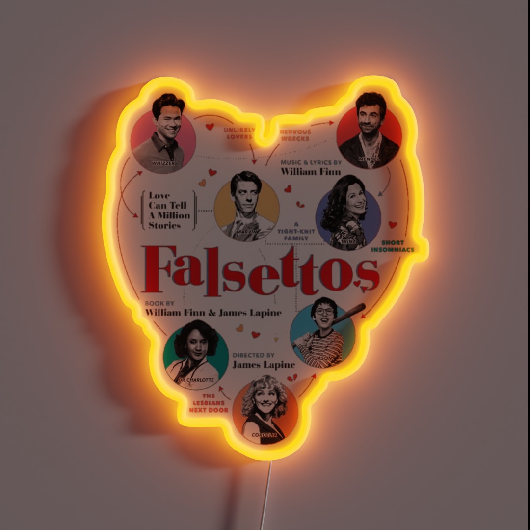 Falsettos Broadway Musical RGB Neon Sign Falsettos Broadway Musical RGB Neon Sign