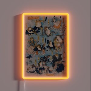 Famous Heroes Of The Kabuki Stage Played RGB Neon Sign