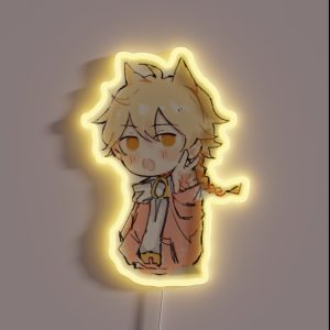 Fan Made Genshin Impact Aether Kong Chibi RGB Neon Sign Fan Made Genshin Impact Aether Kong Chibi RGB Neon Sign