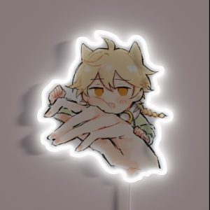 Fan Made Genshin Impact Aether Kong Chibi RGB Neon Sign Fan Made Genshin Impact Aether Kong Chibi RGB Neon Sign