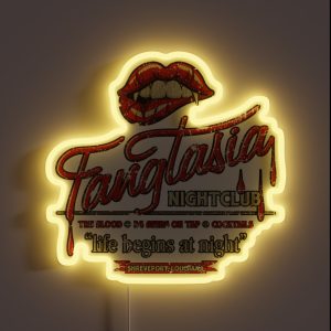 Fangtasia Nightclub Vintage RGB Neon Sign Fangtasia Nightclub Vintage RGB Neon Sign