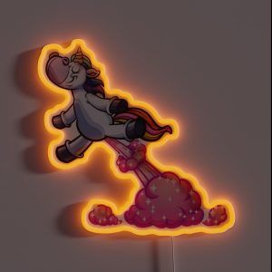 Farting Unicorn RGB Neon Sign