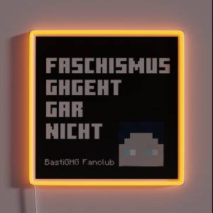 FASCISM IS NOT ALLOWED RGB Neon Sign