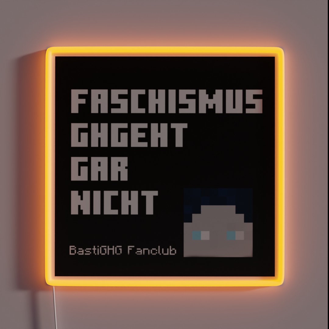 FASCISM IS NOT ALLOWED RGB Neon Sign FASCISM IS NOT ALLOWED RGB Neon Sign