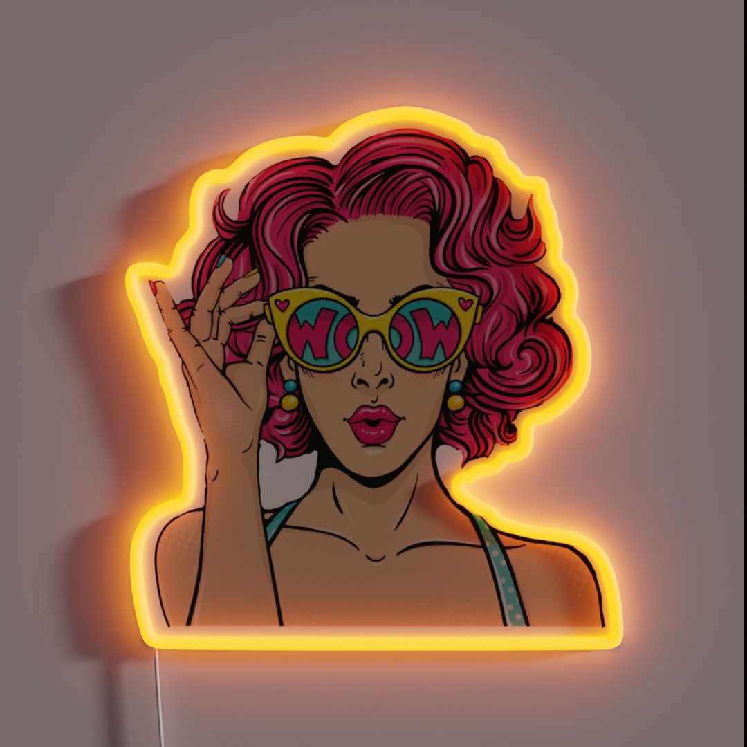 Fashionista Pop Art Style RGB Neon Sign Fashionista Pop Art Style RGB Neon Sign