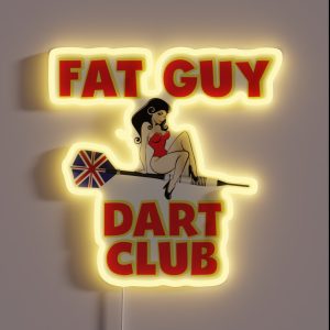 Fat Guy Dart Club RGB Neon Sign