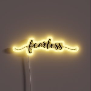 Fearless Girly Inspirational Typography RGB Neon Sign Fearless Girly Inspirational Typography RGB Neon Sign