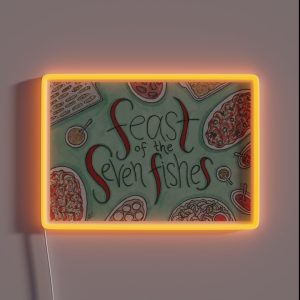 Feast Of The Seven Fishes RGB Neon Sign Feast Of The Seven Fishes RGB Neon Sign