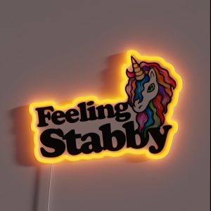 Feeling Stabby RGB Neon Sign Feeling Stabby RGB Neon Sign