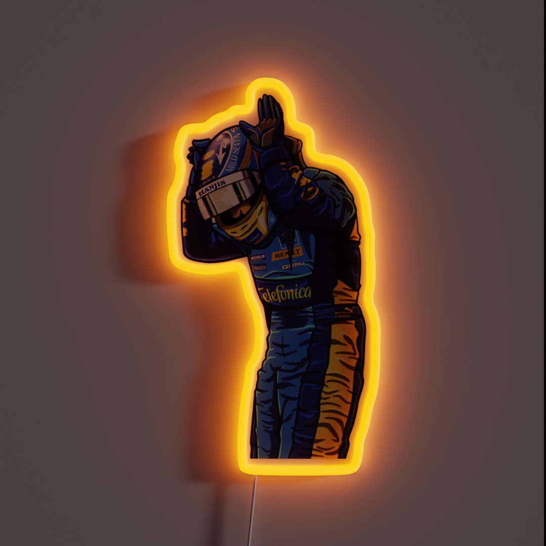 Fernando Alonso Koala Celebration RGB Neon Sign Fernando Alonso Koala Celebration RGB Neon Sign