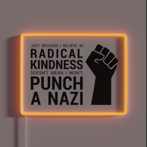 Fight Fascism RGB Neon Sign