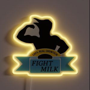 Fight Milk For Bodyguards By Bodyguards RGB Neon Sign