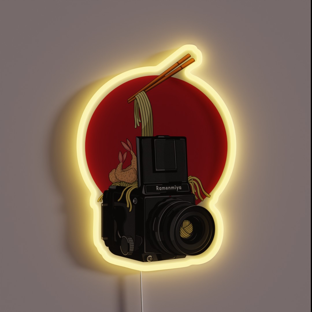 Film Camera Ramen RGB Neon Sign Film Camera Ramen RGB Neon Sign