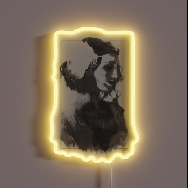 Fine Art Flapper Girl RGB Neon Sign