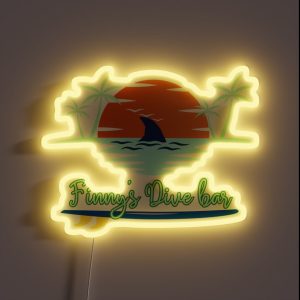 Finny S Dive Bar RGB Neon Sign