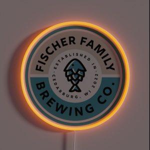Fischer Family Brewing Co RGB Neon Sign Fischer Family Brewing Co RGB Neon Sign