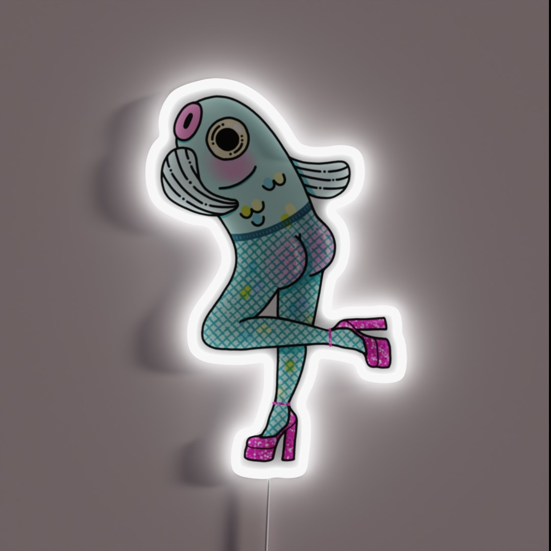 Fish Nets Reverse Mermaid Pink Version RGB Neon Sign Fish Nets Reverse Mermaid Pink Version RGB Neon Sign