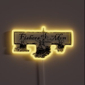 FISHERS OF MEN MATTHEW 4 19 RGB Neon Sign FISHERS OF MEN MATTHEW 4 19 RGB Neon Sign