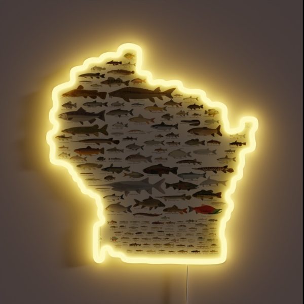 Fishes Of Wisconsin RGB Neon Sign