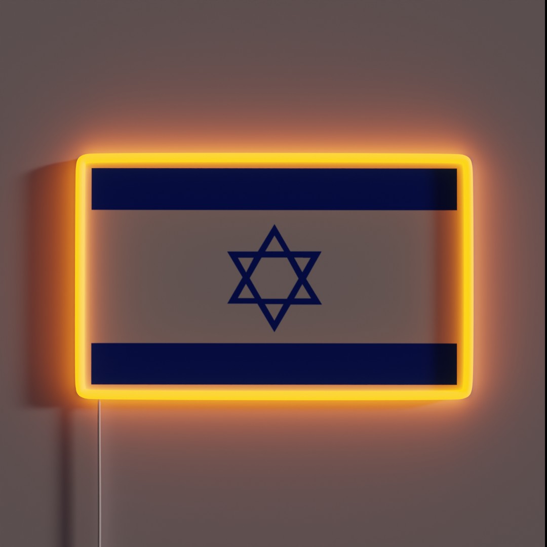 Flag Of Israel RGB Neon Sign Flag Of Israel RGB Neon Sign