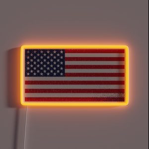 Flag Of USA American Retro Weathered Flag Cool Motorcycle Helmet Or Car Bumper RGB Neon Sign Flag Of USA American Retro Weathered Flag Cool Motorcycle Helmet Or Car Bumper RGB Neon Sign