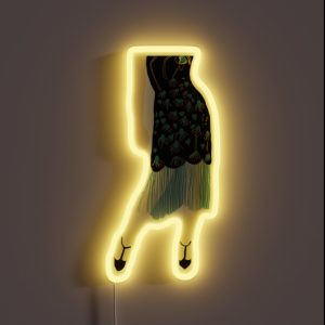 Flapper Dress RGB Neon Sign